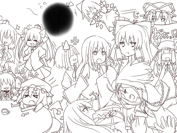 東方集合画 ニコニコ静画 イラスト