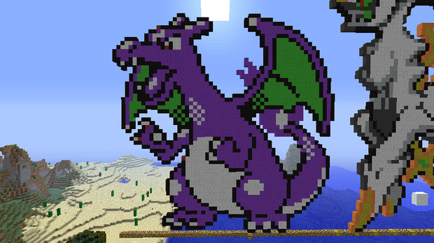 Minecraft 色違いリザードン 3時のおやつ さんのイラスト ニコニコ静画 イラスト