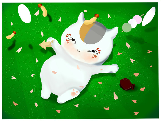 お花見にて のその後 後写真風 壁紙 ２ ニコニコ静画 イラスト