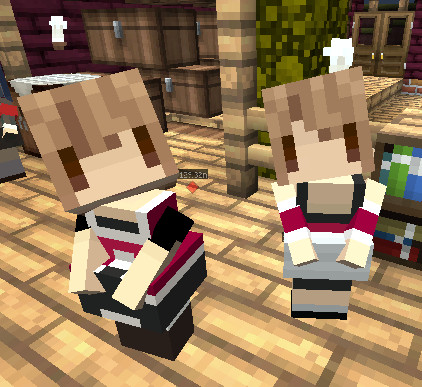 【Minecraft】littleMaidMobで『零 眞紅の蝶』の澪と繭