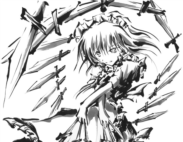 咲夜さん戦闘態勢 うらんふ さんのイラスト ニコニコ静画 イラスト