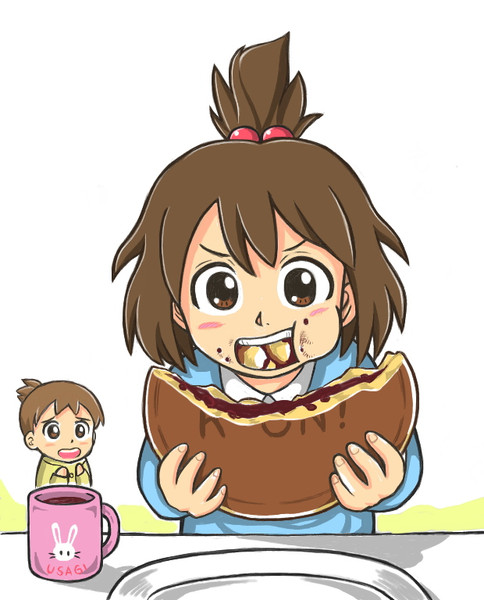 特大どら焼きを夢中で食べるちび唯 ａ０１ さんのイラスト ニコニコ静画 イラスト