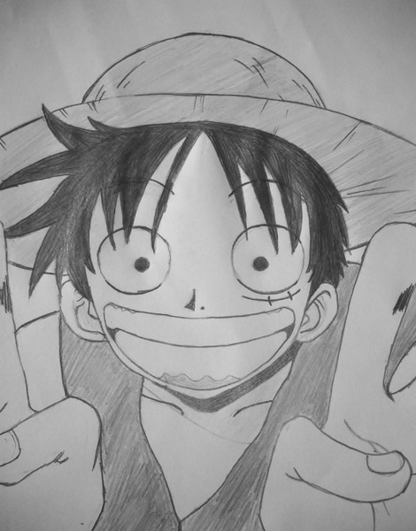 One Piece モンキー D ルフィ 鉛筆書き まり さんのイラスト ニコニコ静画 イラスト