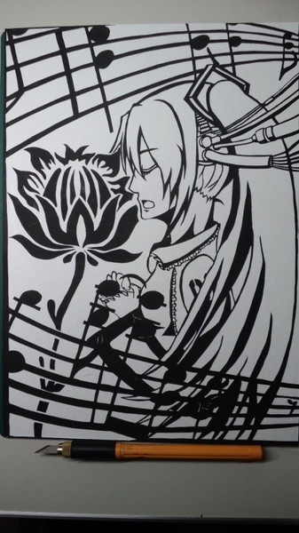 切り絵 初音ミク トルク さんのイラスト ニコニコ静画 イラスト