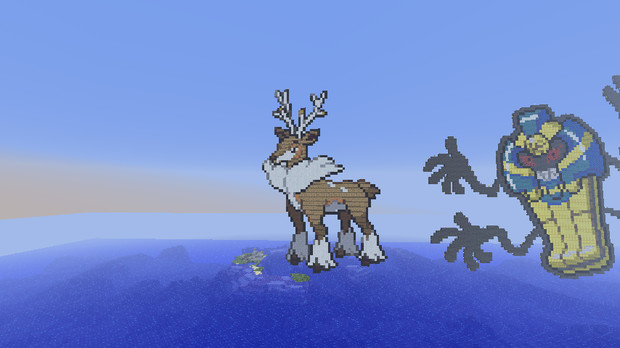 Minecraft で メブキジカ 冬 を作成してみました 乃々 さんのイラスト ニコニコ静画 イラスト