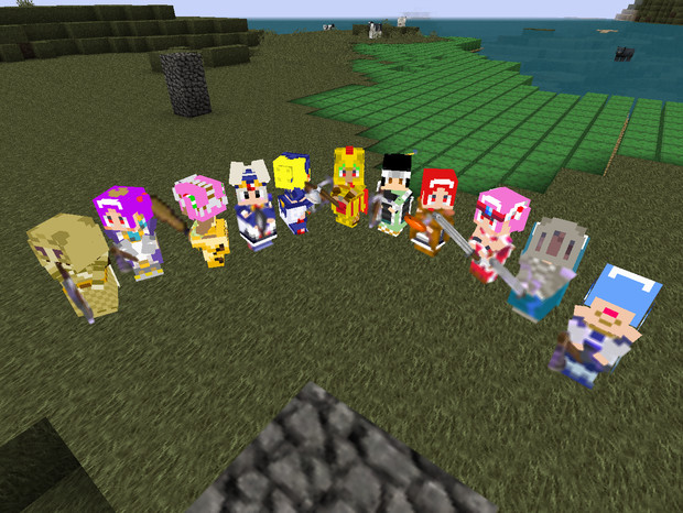 マインクラフト Littlemaid用自作アーマースキンで集合写真 かつ丼 さんのイラスト ニコニコ静画 イラスト