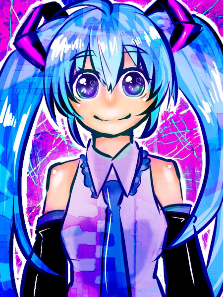 毒々しい色のミクさん ちゅう太郎 さんのイラスト ニコニコ静画 イラスト