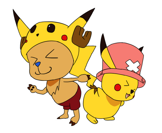 チョッパーとピカチュウ ニコニコ静画 イラスト