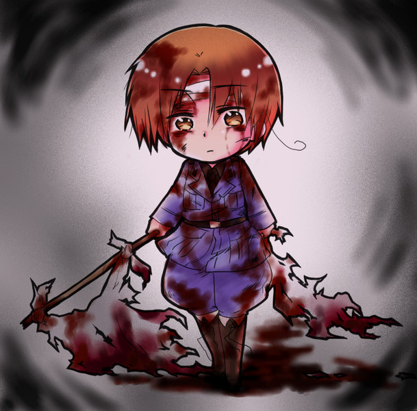 ヘタ鬼 全部 真っ赤に染まった 微グロ ぬるみん さんのイラスト ニコニコ静画 イラスト