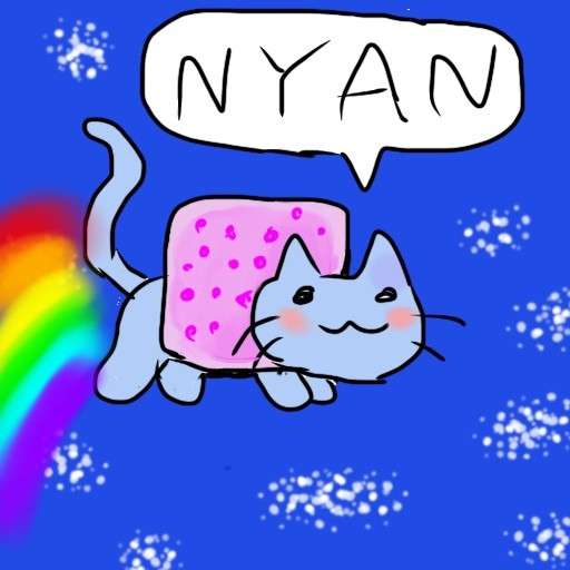 #iPhone で #Nyancat を描いてみた