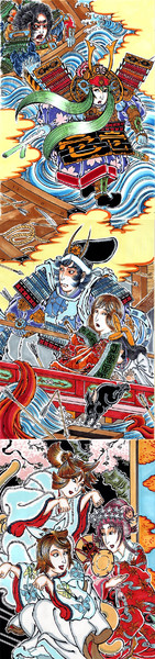 『和楽・千本櫻』 背景用 浮世絵原画