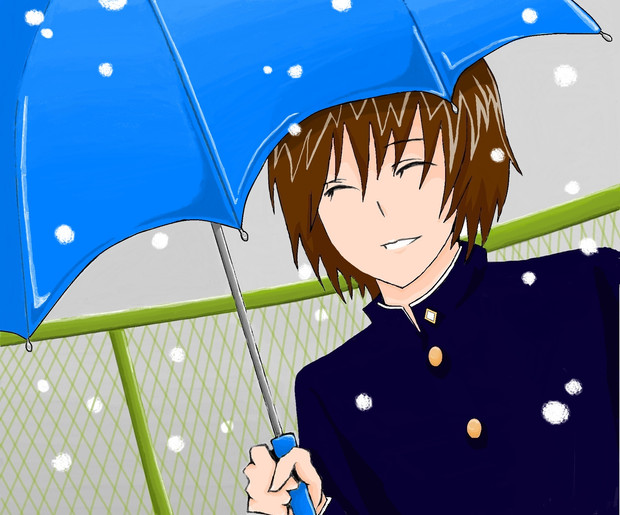 不二君が相合傘をしてくれるようです