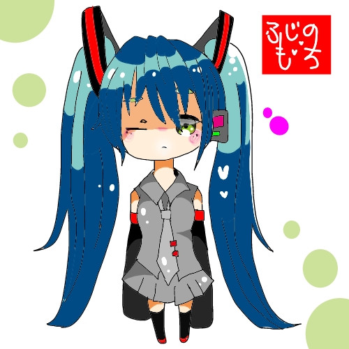 ちびミクさん ふじのもち さんのイラスト ニコニコ静画 イラスト