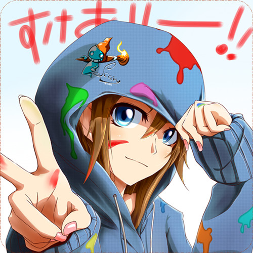 パーカー少女 ニコニコ静画 イラスト