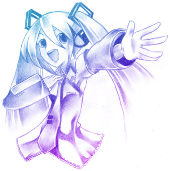 動画つき シャーペン模写 初音さん ボカロ 描いてみた ニコニコ静画 イラスト