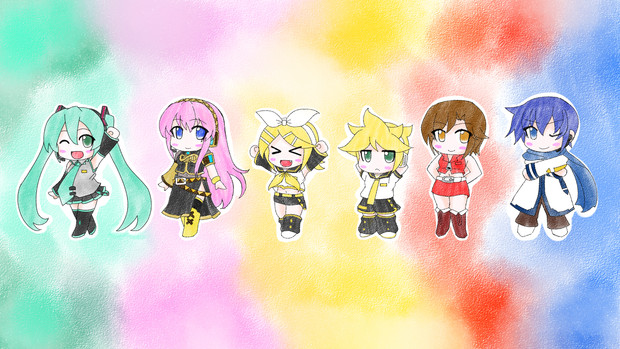 パステルカラー ちびボカロ ひろにぃ さんのイラスト ニコニコ静画 イラスト