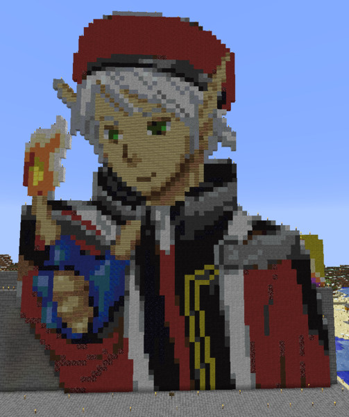 Minecraftで鯖主の使っている壁紙をドット絵にしてみた Rofellos13 さんのイラスト ニコニコ静画 イラスト