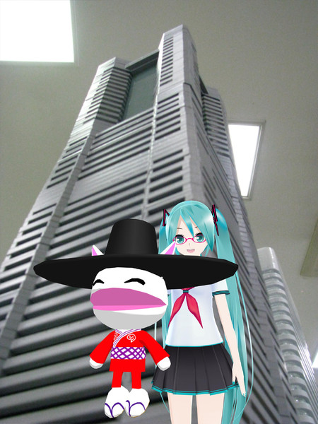ランドマークとミクさん 電照サボ さんのイラスト ニコニコ静画 イラスト