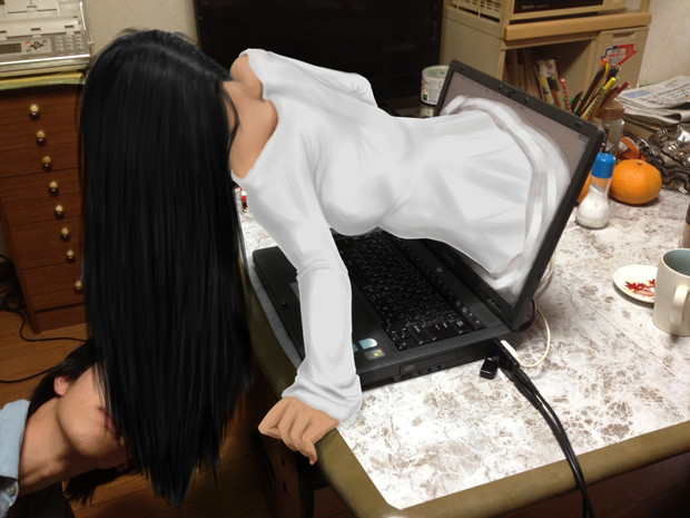 貞子さんが遊びに来た マニトゥ さんのイラスト ニコニコ静画 イラスト