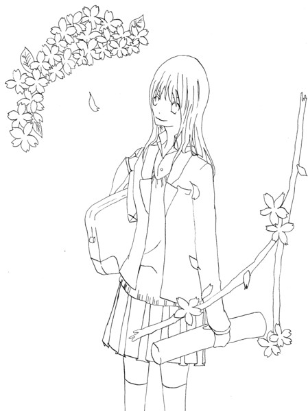 卒業 線画 瀬津 Ram さんのイラスト ニコニコ静画 イラスト