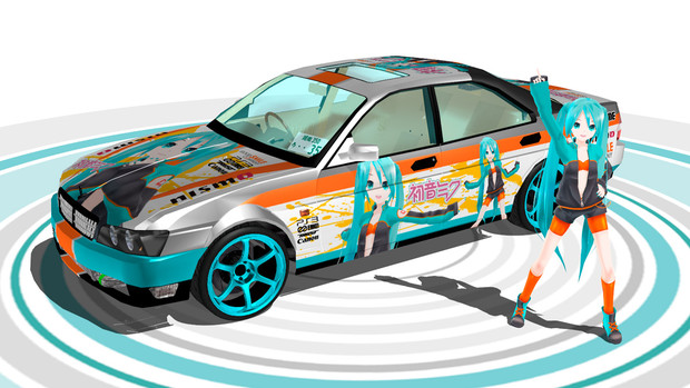 Mmd Lat式ミク てのりんモデル 痛車 ミンメイ さんのイラスト ニコニコ静画 イラスト
