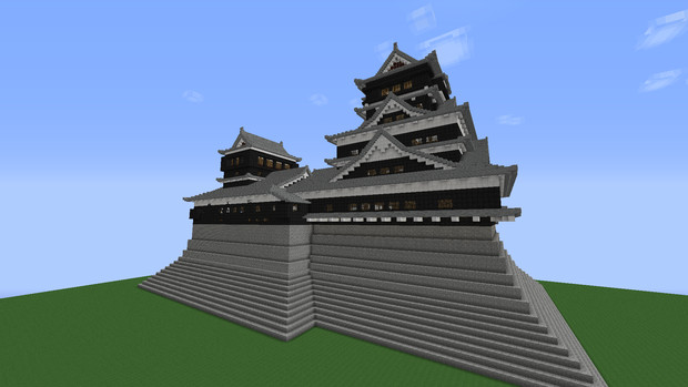 【Minecraft】熊本城　大小天守 西面