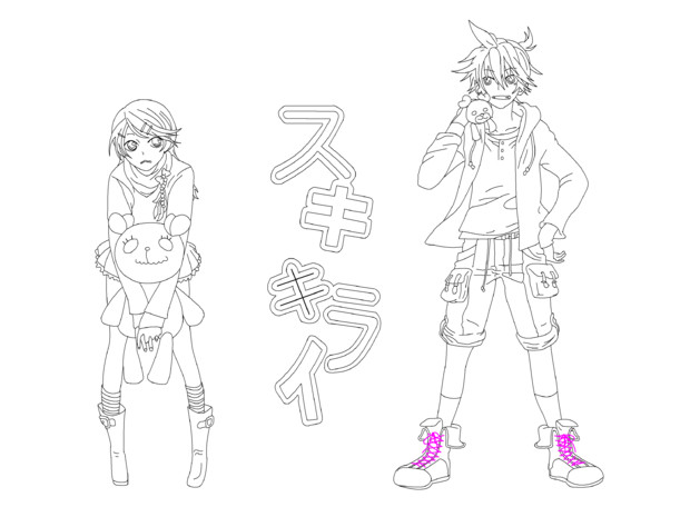 ﾍﾟｲﾝﾄﾏｳｽ ｽｷｷﾗｲ リン レン 下絵 Hiro乙 さんのイラスト ニコニコ静画 イラスト