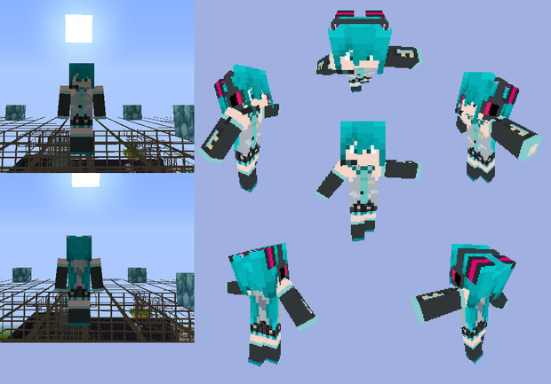 Minecraft 初音ミク ボカロ 野良牛 バファムート さんのイラスト ニコニコ静画 イラスト