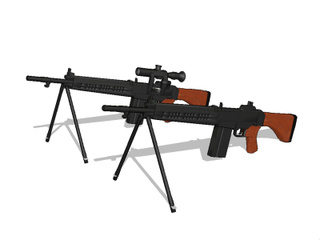 64式小銃(スコープ付を添えて)