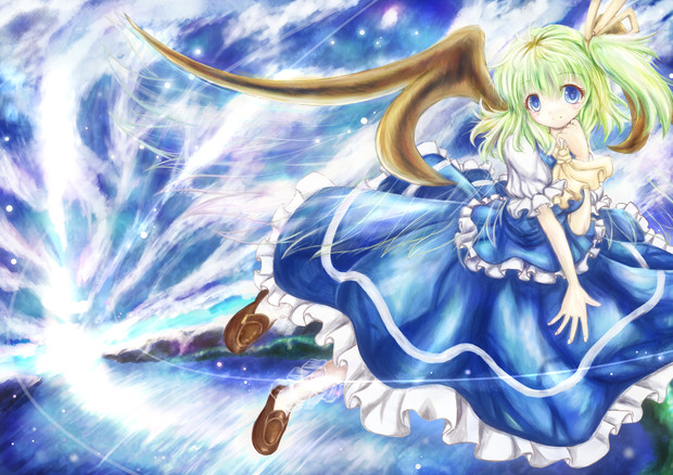 東方project 大妖精 だいようせい ハガキ ポストカード 同人手描きイラスト 中古 だいようせい