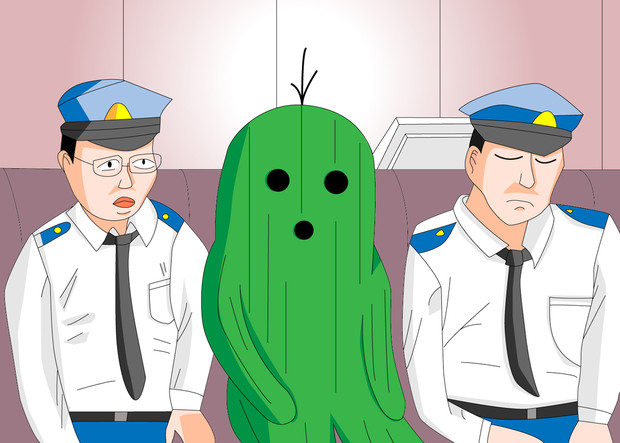 サボテンダー被告席にいる 沙羅李曼 さんのイラスト ニコニコ静画 イラスト