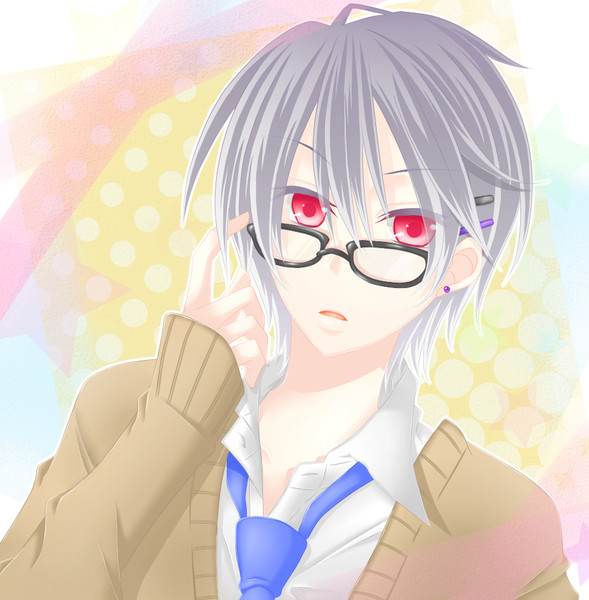 カーディガン 黒縁メガネ あやにゃ さんのイラスト ニコニコ静画 イラスト
