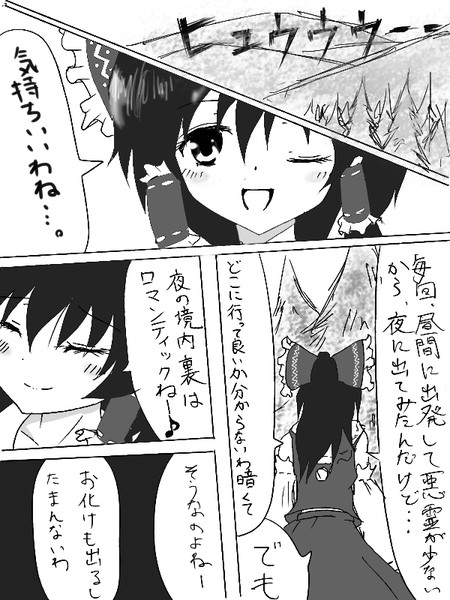ﾙｰﾐｱと霊夢 テスト るの さんのイラスト ニコニコ静画 イラスト