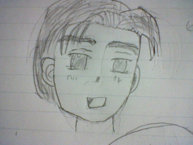 ノートの余白に豆腐屋の息子的な、なにかを描いてみた
