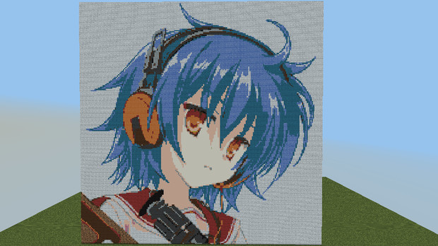 【minecraft】緋弾のアリアのレキをドット絵で描いてみた