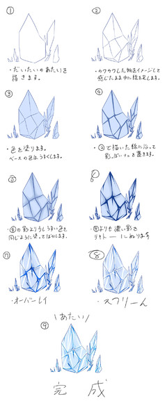 自分的簡単なそれっぽい氷の描き方 ｍ くん さんのイラスト ニコニコ静画 イラスト