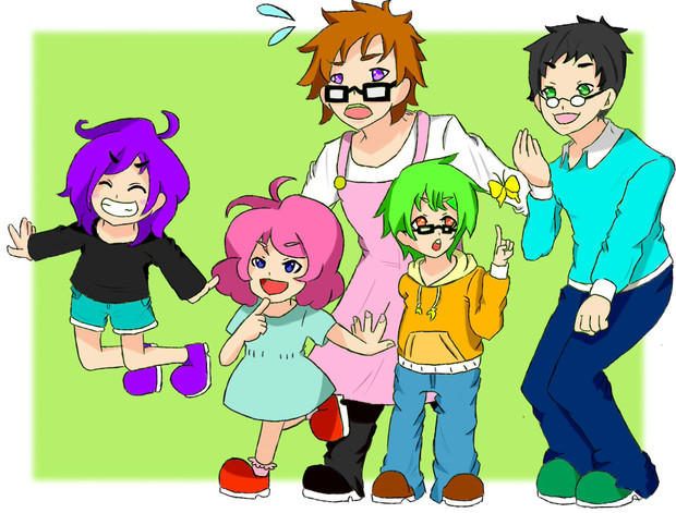 仲良し５人家族 ニコニコ静画 イラスト
