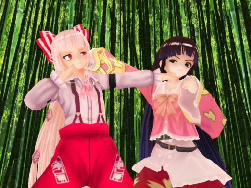 燃えよ美鈴 妹紅vs輝夜 あさとし さんのイラスト ニコニコ静画 イラスト