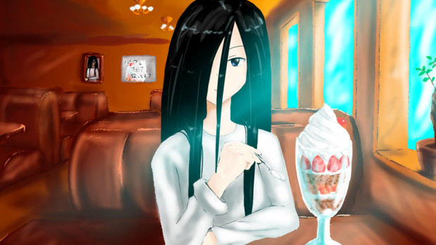 貞子さんとデート 壁紙 1600 900 ほし さんのイラスト ニコニコ静画 イラスト