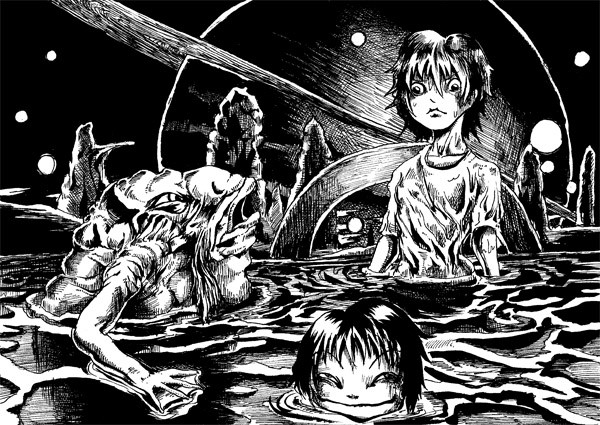 水に浸かる 水に浸かる イラスト