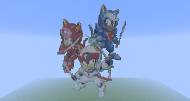 【minecraft】ニャンキードット絵【キャッ党忍伝てやんでえ】