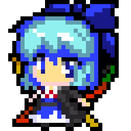 アドベントチルノをドット絵で描いてみた