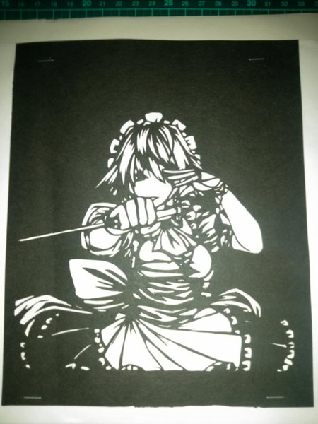 咲夜さん 切り絵 背景なし かべくれ さんのイラスト ニコニコ静画 イラスト
