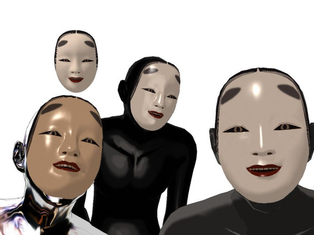 Mmd 能面 小面 アクセサリ配布 柿竹 さんのイラスト ニコニコ静画 イラスト