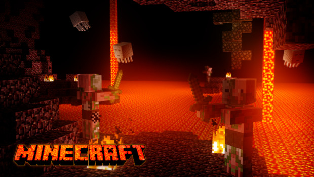 Minecraftのpc壁紙を暇だから作ってみた Nether Full Hd えれす 珍獣 さんのイラスト ニコニコ静画 イラスト