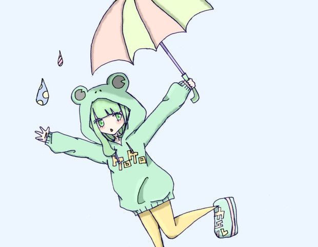 カエルパーカー なたぽぽぽん さんのイラスト ニコニコ静画 イラスト
