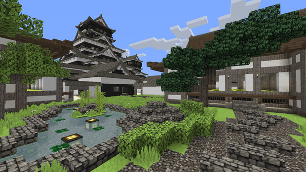 【Minecraft】熊本城　本丸中奥居間の前庭