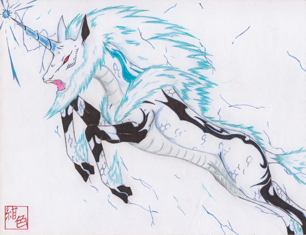 ゲーム Monster Hunter より 幻獣 キリン 紺色 絵描き さんのイラスト ニコニコ静画 イラスト