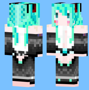 ｍinecraftのスキン 初音ミク アペンド つくってみた ニコニコ静画 イラスト