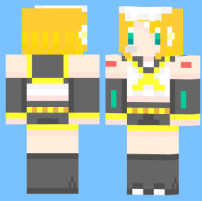 ｍinecraftのスキン 鏡音リンつくってみた ニコニコ静画 イラスト